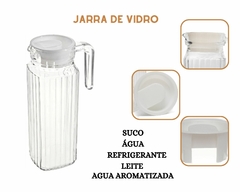 Jarra de Vidro com Tampa de 1 Litro - Oro Comércio