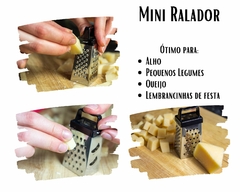 Imagem do Kit 10 Mini Ralador Inox Manual 4 Faces