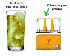 Jogo De 6 Copos 300ml Vidro Transparente na internet