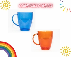 Imagem do Kit de 6 Canecas de Vidro Colorida de 350ml