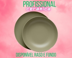 Imagem do Kit com 4 Pratos de Ceramica Raso Colorido