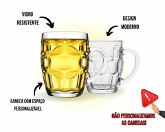 Conjunto com 6 Canecas de 500ml Vidro Resistente - Oro Comércio