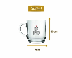 Imagem do 1 Caneca de Vidro Transparente com Desenho - Linha Love