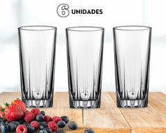 Jogo 6 Copos De Vidro 330ml Transparente - comprar online