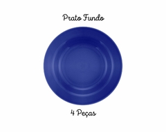 Aparelho de Jantar com 20 Pcs em Cerâmica/Porcelana Azul - Oxford - comprar online