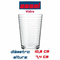 Conjunto de 6 Copos de Vidro de 265ml na internet