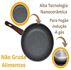 Panela Frigideira de 24cm Com Revestimento Nanocerâmico - Oro Comércio