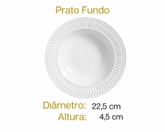 Kit com 6 Pratos Fundos e Coloridos - Porto Brasil - Oro Comércio