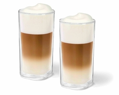 2 Copos 340ml Parede Dupla Vidro Borossilicato Café Drinks