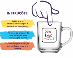 6 Xícaras 255ml Personalizada Alça Caneca Café Chá Brindes na internet