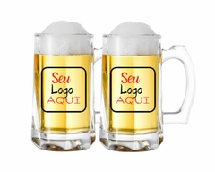 Kit 12 Canecas Cerveja Chopp Zero Grau Personalizadas 360ml