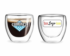 12 Copos Café 80ml Personalizados Parede Dupla