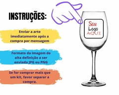 12 Taças Vinho Vidro Personalizado Importado Confraternização na internet