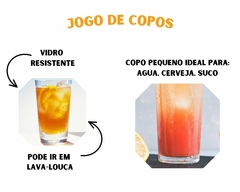 Conj 6 Copos De Vidro 195ml Pequeno na internet