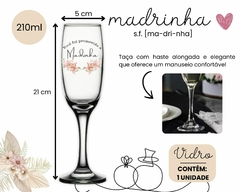 1 Taça Vidro 210ml Padrinho Madrinha Lembrancinha Presente Decorado Casamento Batizado Consagração na internet