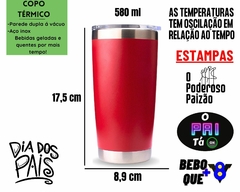 1 Copo Térmico Dia Dos Pais 580ml Personalizado na internet