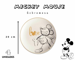 Kit 4 Pratos Sobremesa Mickey Cerâmica na internet