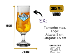 24 Taças para Cerveja 385ml Personalizado Servir Bar Chopp - Oro Comércio