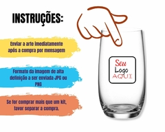 Kit 36 Copos Personalizados 300ml Suco Água Transparente - Oro Comércio