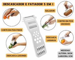 Descascador Fatiador 5 em 1 Legumes Frutas Verduras na internet