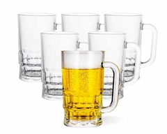 Conjunto de 6 Canecas De Chopp Vidro 360ml