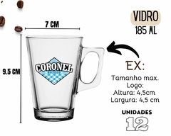 12 Xícaras 185ml Personalizada Alça Caneca Café Chá Brindes - Oro Comércio