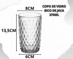 Jogo Copos Bico de Jaca Vidro 6 Unidades 370ML na internet