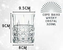 Jogo Copos Baixo Whisky Cristal Vidro 6 Unidades 320ML na internet