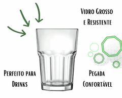 Kit com 6 Copos de Vidro Bristol de 410ml - comprar online