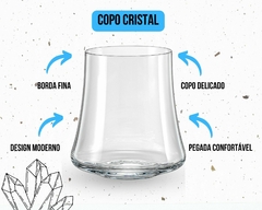 Conjunto 6 Copos de Cristal Vidro de 350ml - Oro Comércio