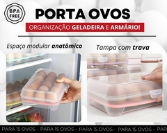 Porta Ovos Organizador - 15 Ovos Plástico - loja online