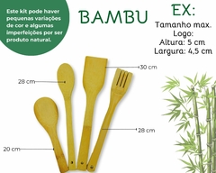 12 Kit’s Faqueiro Bambu Resistente Suporte Personalizado - Oro Comércio