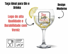 Imagem do Conj 12 Taça Gin 630 ml Grande Personalizado Logo Mesa Posta