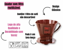 Imagem do Kit 12 Filtro Cafe Coador Reutilizavel Personalizado Marrom