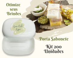 Kit 200 Saboneteiras Personalizadas Branca Plástico Banheiro - loja online