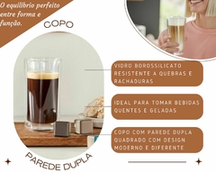 2 Copos 340ml Parede Dupla Vidro Borossilicato Café Drinks na internet