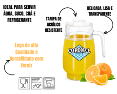 Jarras Vidro Personalizadas Luxo 1,6L Suco Refresco 12 und - Oro Comércio