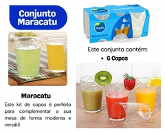 Kit 6 Copos Maracatu 265ml Vidro Multiuso - Oro Comércio