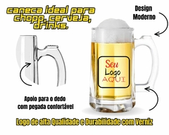 Kit 12 Canecas Cerveja Chopp Zero Grau Personalizadas 360ml - Oro Comércio