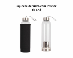 Garrafa Squeeze de Vidro com Infusor e Capa Térmica na internet