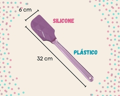 1 Espátula De Silicone e Plástico 32cm - Grande Pão Duro - Oro Comércio