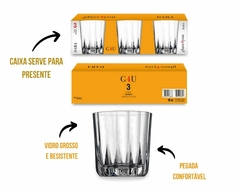 Conjunto com 3 Copos 300ml Para Whisky - Oro Comércio