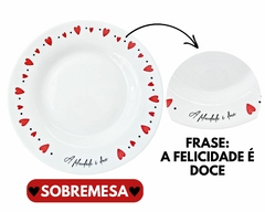 Imagem do Kit 2 Pratos Sobremesa Love Estampado