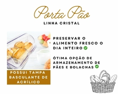 Porta Pão C/Tampa Acrilico Linha Cristal na internet