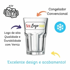 Kit 24 Copos Personalizados 350 ml Vidro Sua Arte/Logo/Foto - loja online