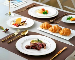 Aparelho de Jantar 20un. Filete Ouro/Prata Luxuoso Porcelana - comprar online