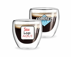 48 Copos Café 80ml Personalizados Parede Dupla