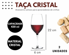 Kit 2 Taças + 1 Decanter Cristal De Vinho - loja online