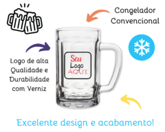 Kit 12 Canecas Chopp Personalizada 390ml Vidro - loja online