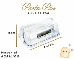 Porta Pão C/Tampa Acrilico Linha Cristal - Oro Comércio